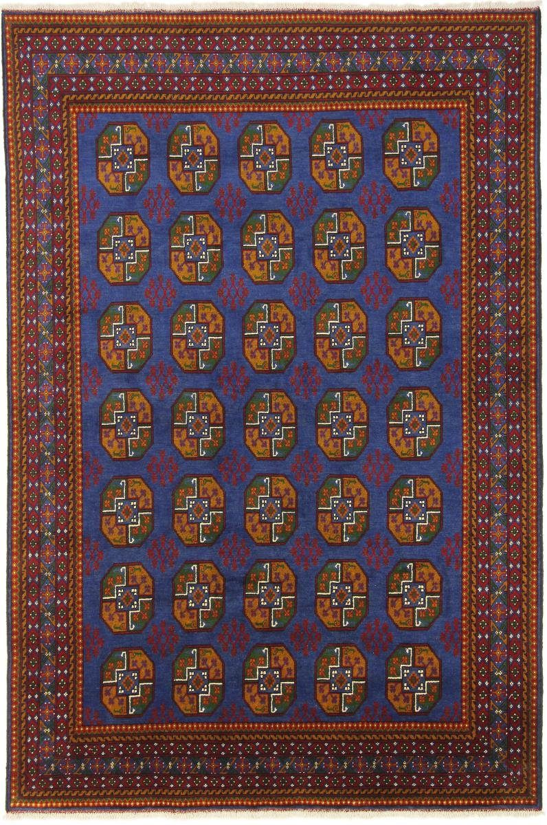 Orientteppich Afghan Akhche 198x297 Handgeknüpfter Orientteppich, Nain Trading, rechteckig, Höhe: 6 mm | Kurzflor-Teppiche