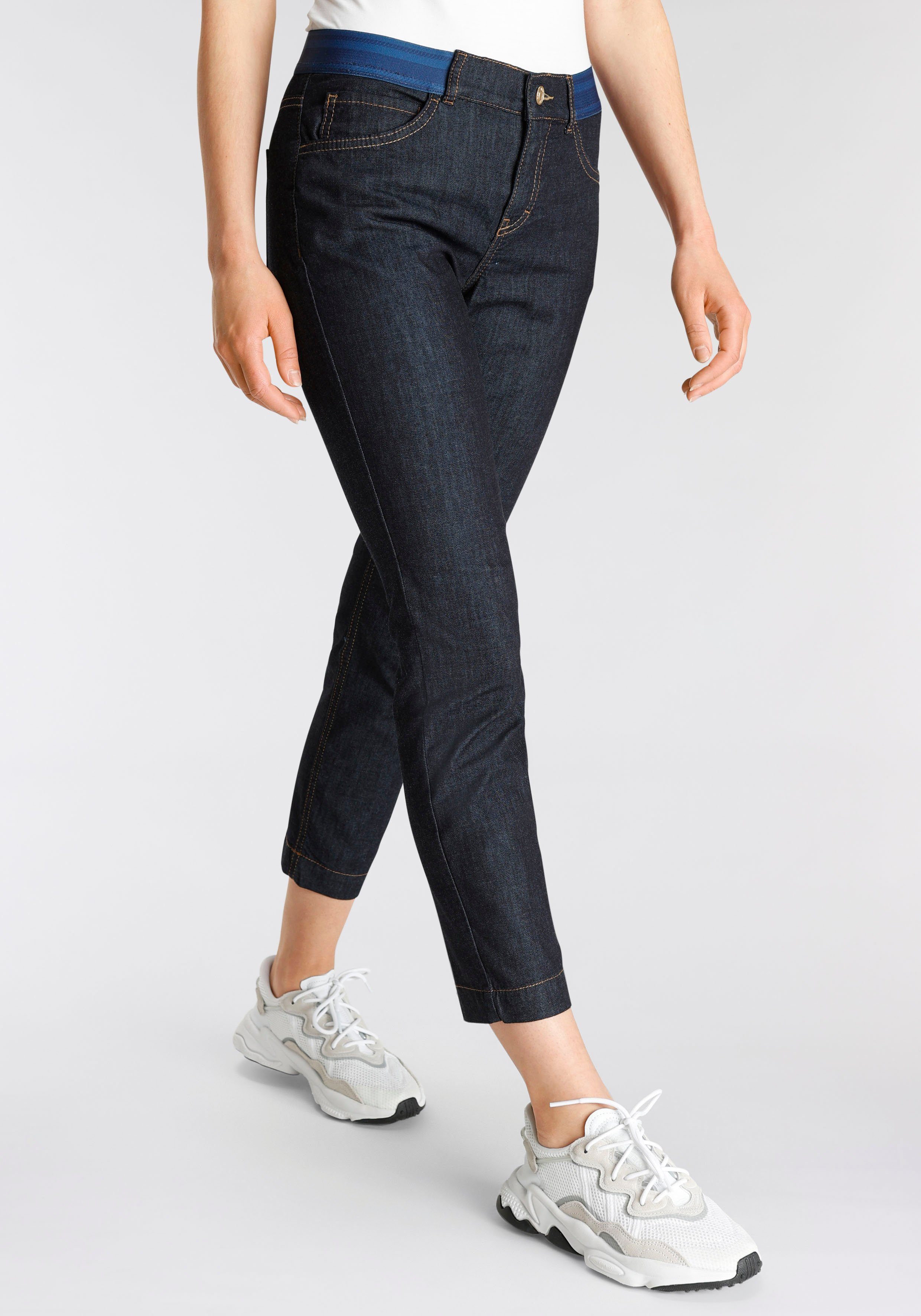 MAC 7/8-Jeans Slim mit Sport cropped Bund fashion rinsed der Taille an elastischem