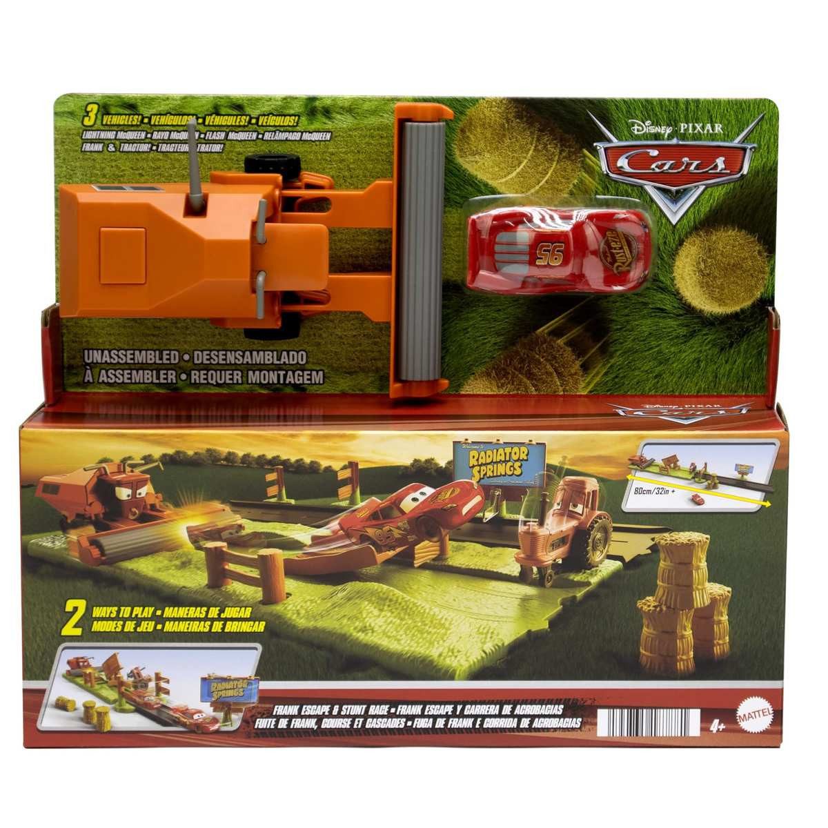 Mattel® Spiel Mattel Disney und Pixar Cars Frank Flucht und Stunt Rennspielset 4+