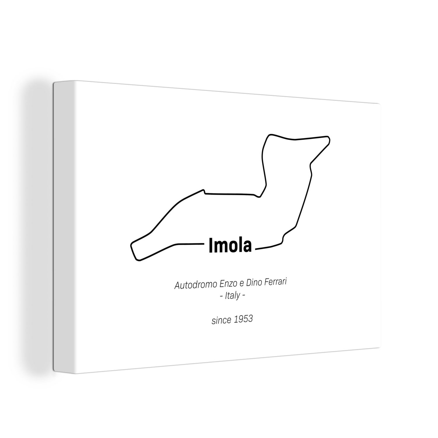 OneMillionCanvasses® Leinwandbild Imola - Formel 1 - Rennstrecke, (1 St), Wandbild Leinwandbilder, Aufhängefertig, Wanddeko, 30x20 cm