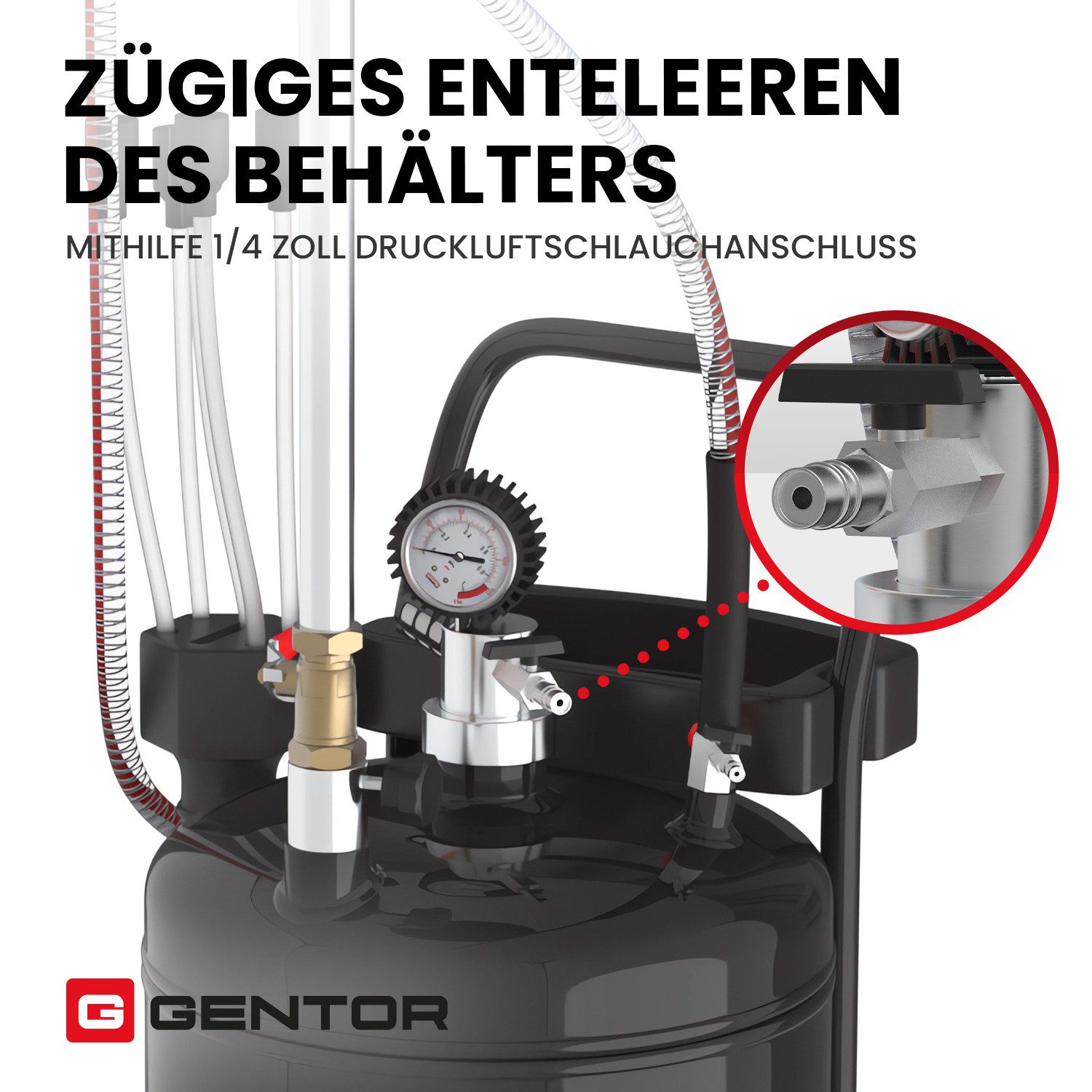 GENTOR Ölabsaugpumpe Ölauffangwanne Ölauffangsystem Ölauffangwanne Ölauffangwagen 80L – Bild 5 von 5
