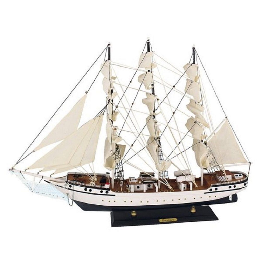 Linoows Dekoobjekt Segelschulschiff "Danmark", Modell Segelschiff, Vollschiff, detailgetreue Modelle