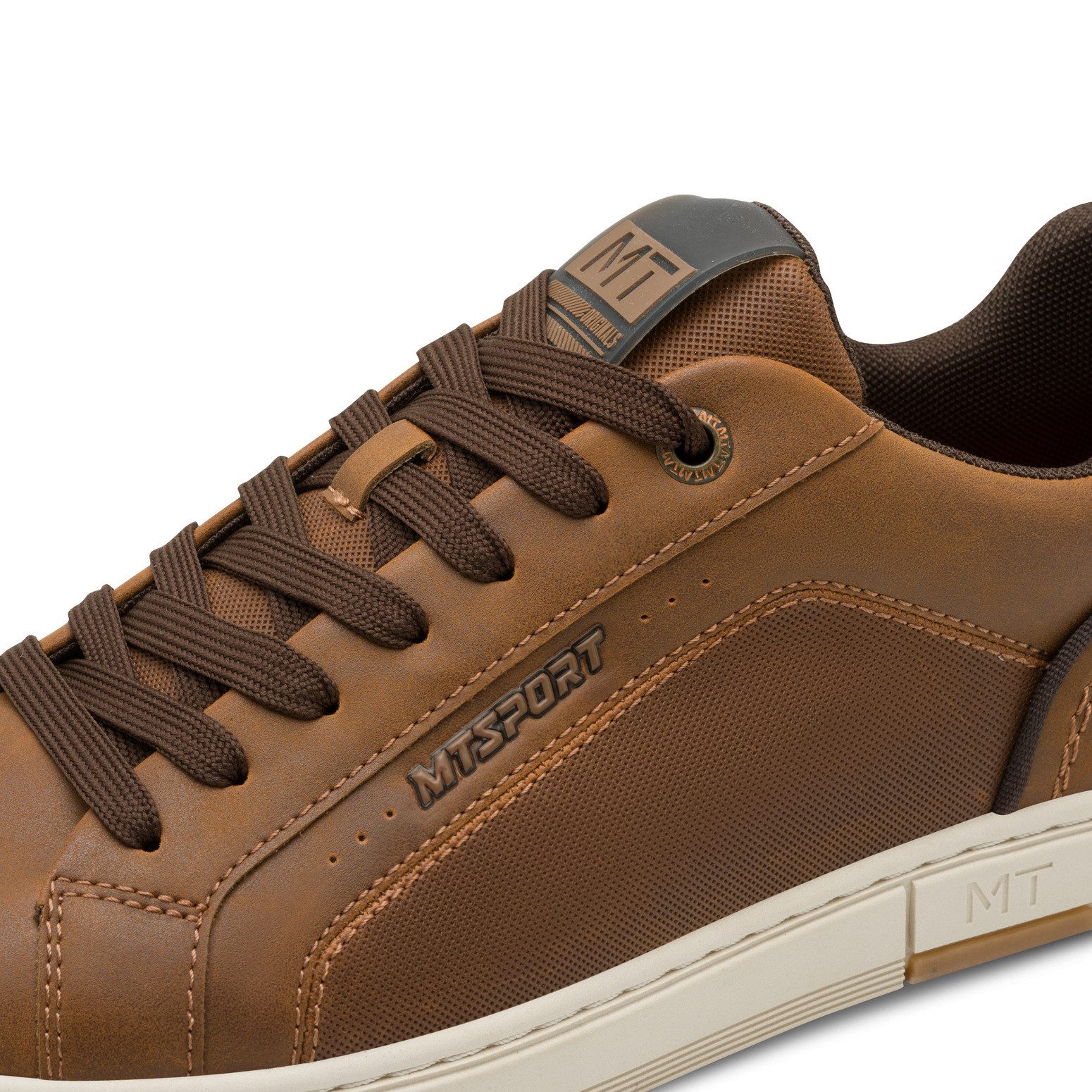 MARCO TOZZI Sneaker, Freizeitschuh, Halbschuh, Schnürer mit Ziernähten und Kontrastbesatz
