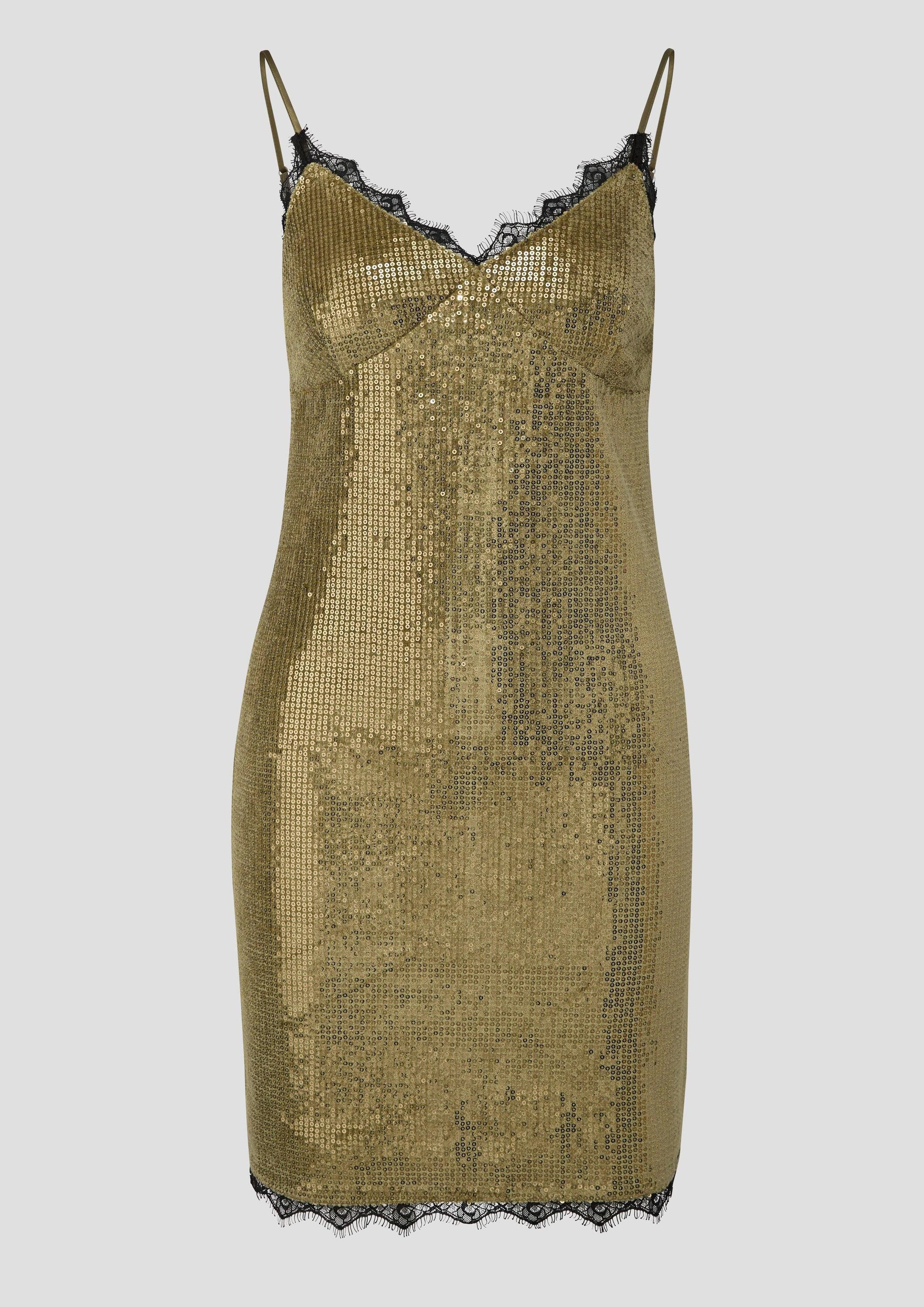 QS Minikleid Kleid QS x Vanessa Mai, Paillettenkleid