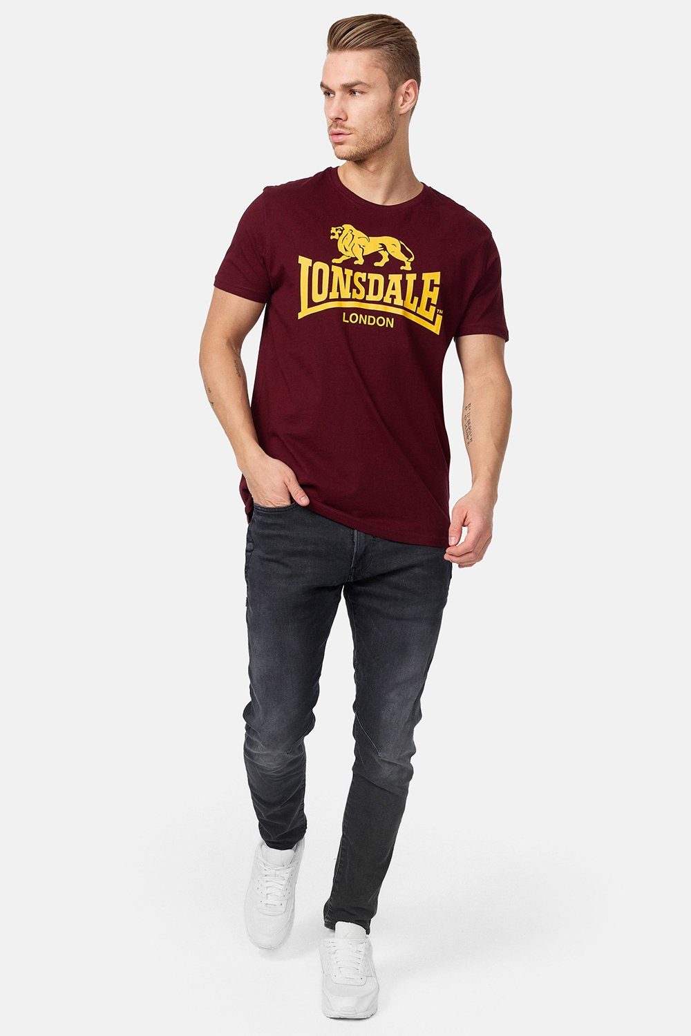 LOGO Vintage Oxblood T-Shirt Lonsdale