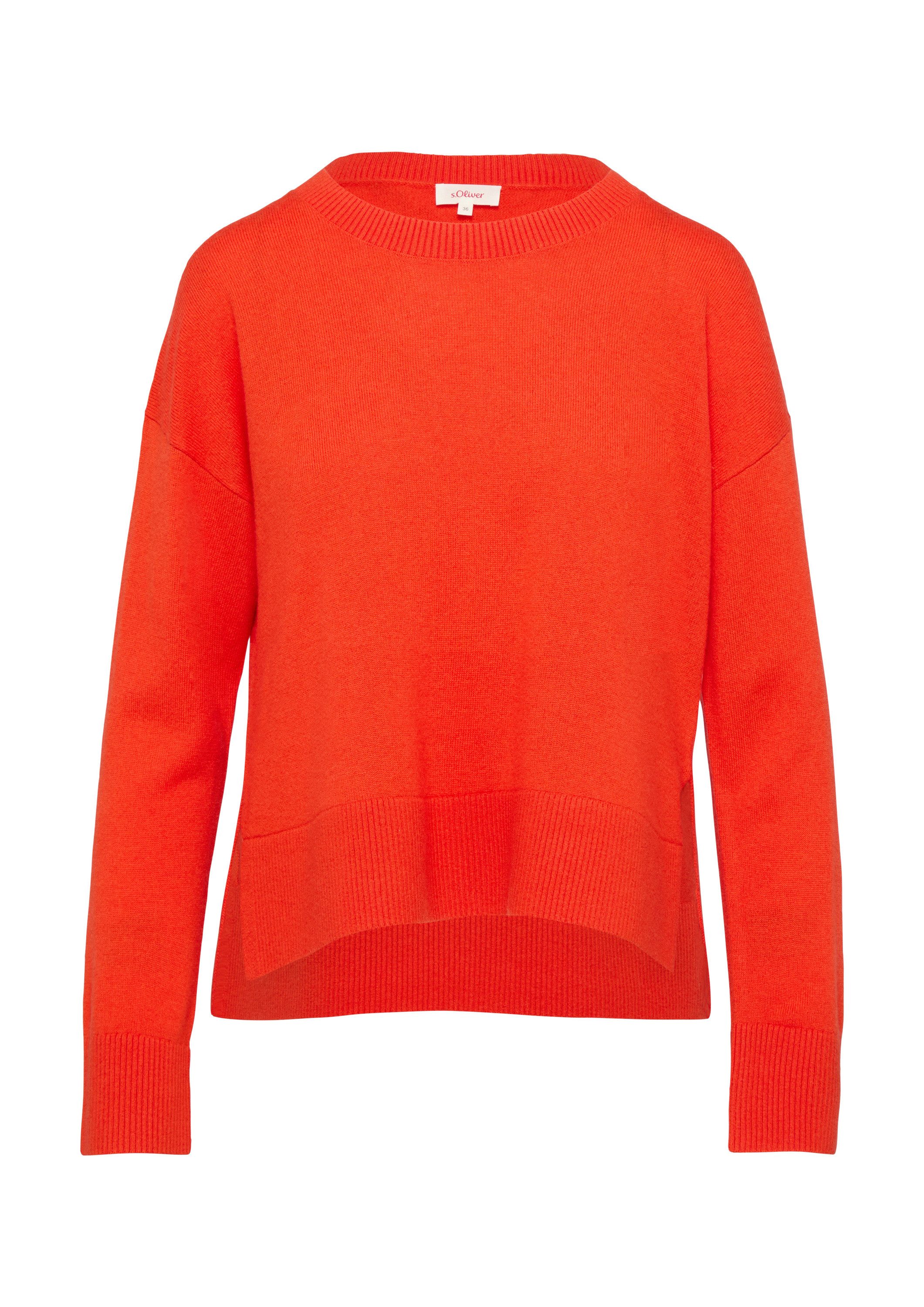 s.Oliver Longpullover Strickpullover Strickpullover aus Kaschmirmix mit sei günstig online kaufen