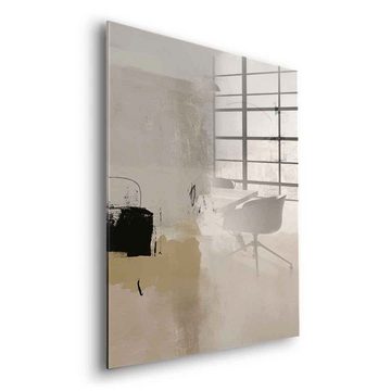 DOTCOMCANVAS® Acrylglasbild Country Stroll - Acrylglas, Acrylglasbild beige braun moderne abstrakte Kunst Druck Wandbild