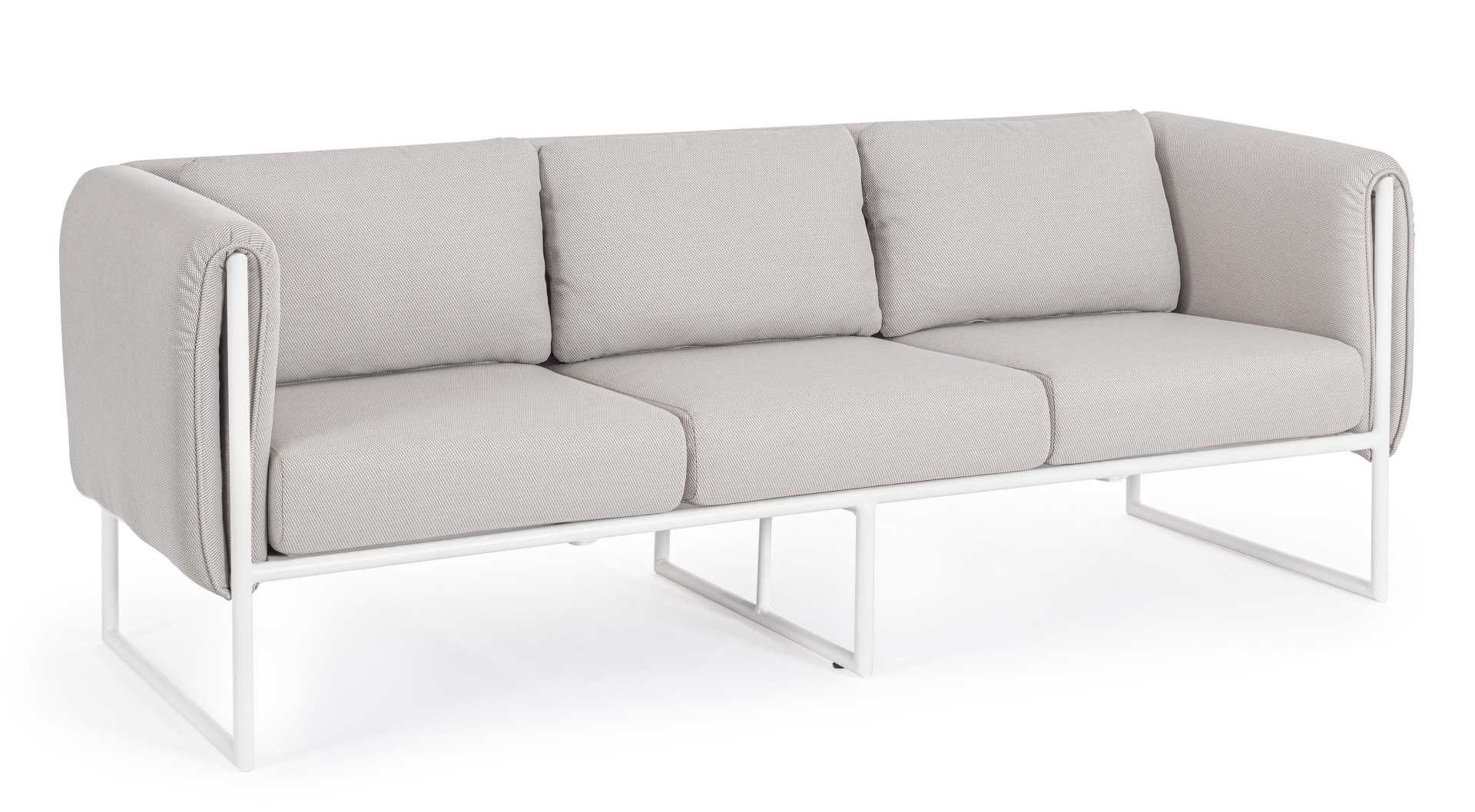 Gartensofa Pixel aus Aluminium, Sand