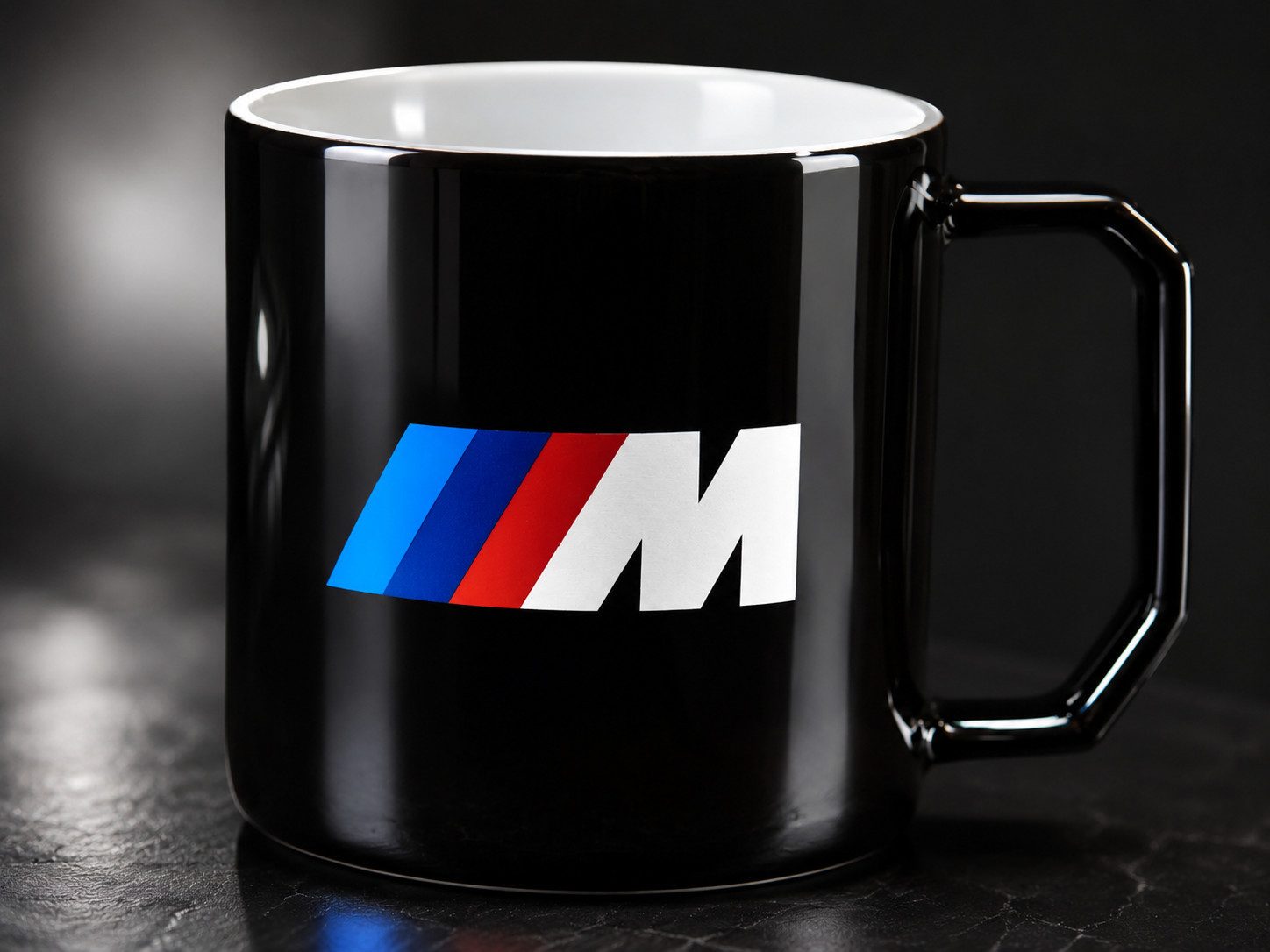 BMW Tasse BMW M Logo Motorsport Tasse Becher Kaffeetasse 350 ml Black Edition, 1-tlg.