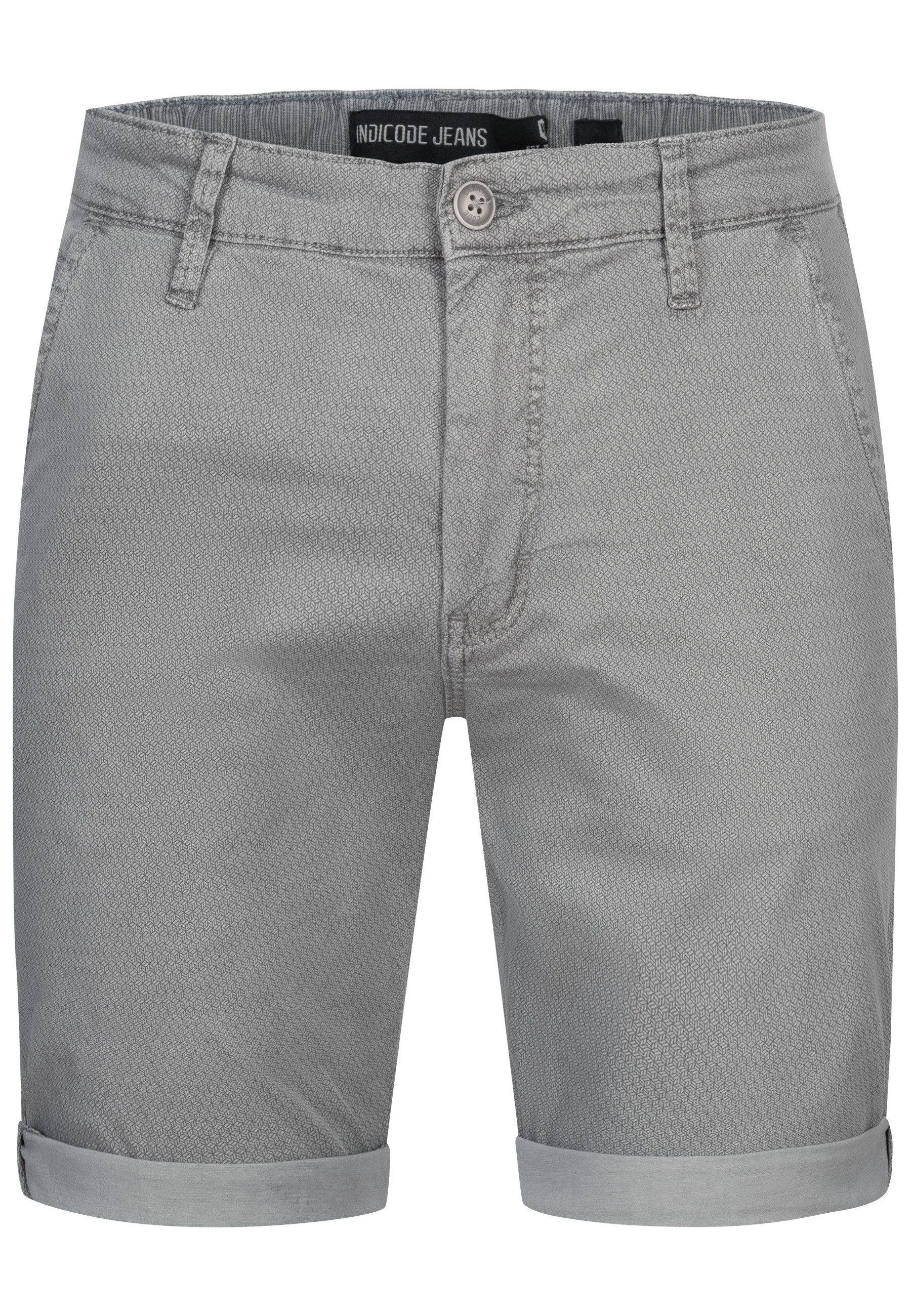 Indicode Chinoshorts Herren Luis Chino Shorts Herrenshorts aus elastischer Baumwoll-Qualität