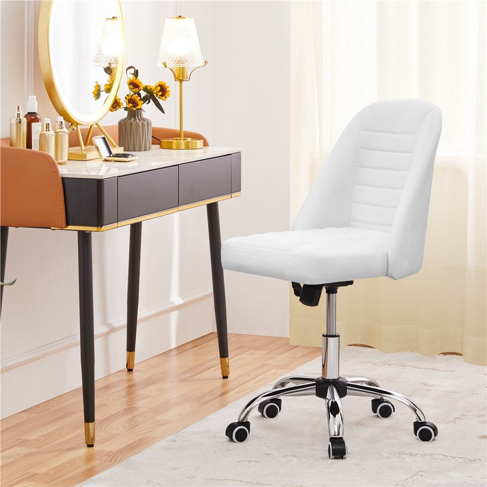 Yaheetech Drehstuhl Bürostuhl mit Wippfunktion, Schreibtischstuhl Gepolstert Kunstleder Bürostuhl mit Rollen