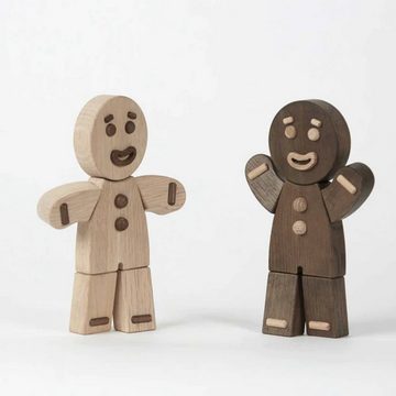 Boyhood Dekofigur Boyhood Gingerbread Man Holzfigur, Eiche Gebeizt, Groß