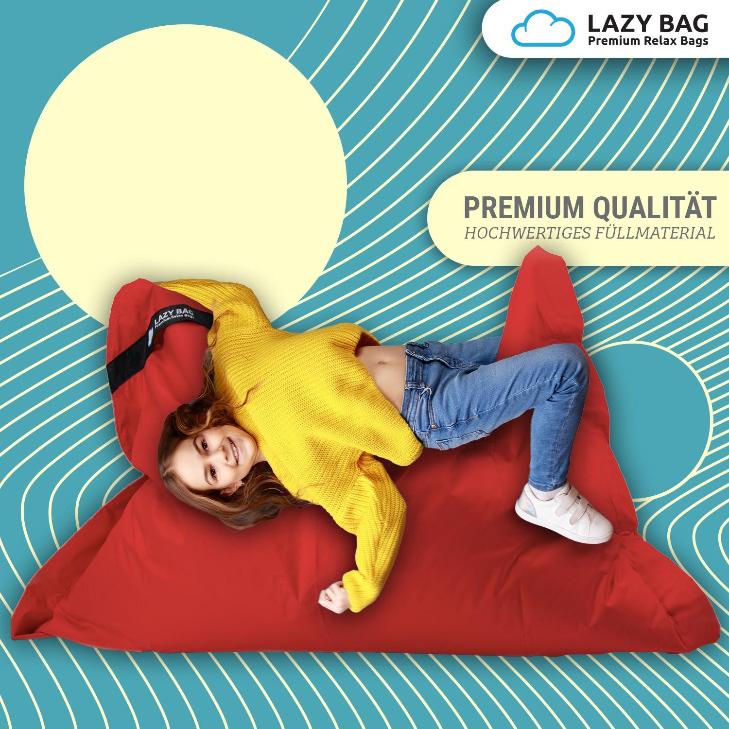 LazyBag Sitzsack Sitzsack XL 250 Liter Indoor Outdoor – Wasserfester Riesen günstig online kaufen
