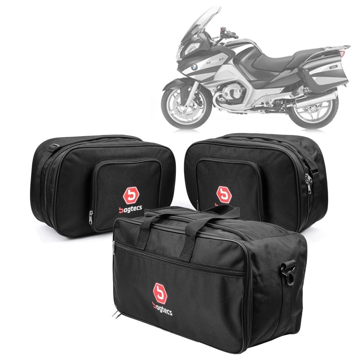 Bagtecs Reisetasche Seitenkoffer Innentaschen + Topcase Innentasche passend für BMW R 1200