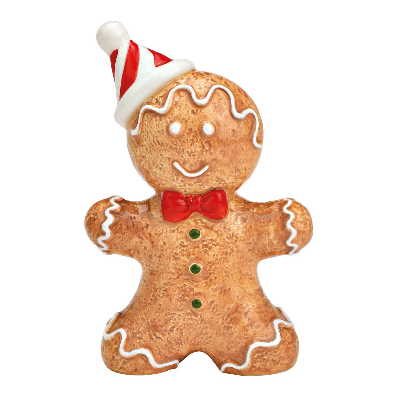 Wurm Weihnachtsfigur 10040465 - Lebkuchen mit Hütchen aus Keramik, 8 x 12 x 4 cm (1 St)