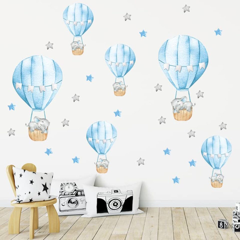 Montegoni Wandsticker Blaue Babyelefant Wandsticker mit günstig online kaufen