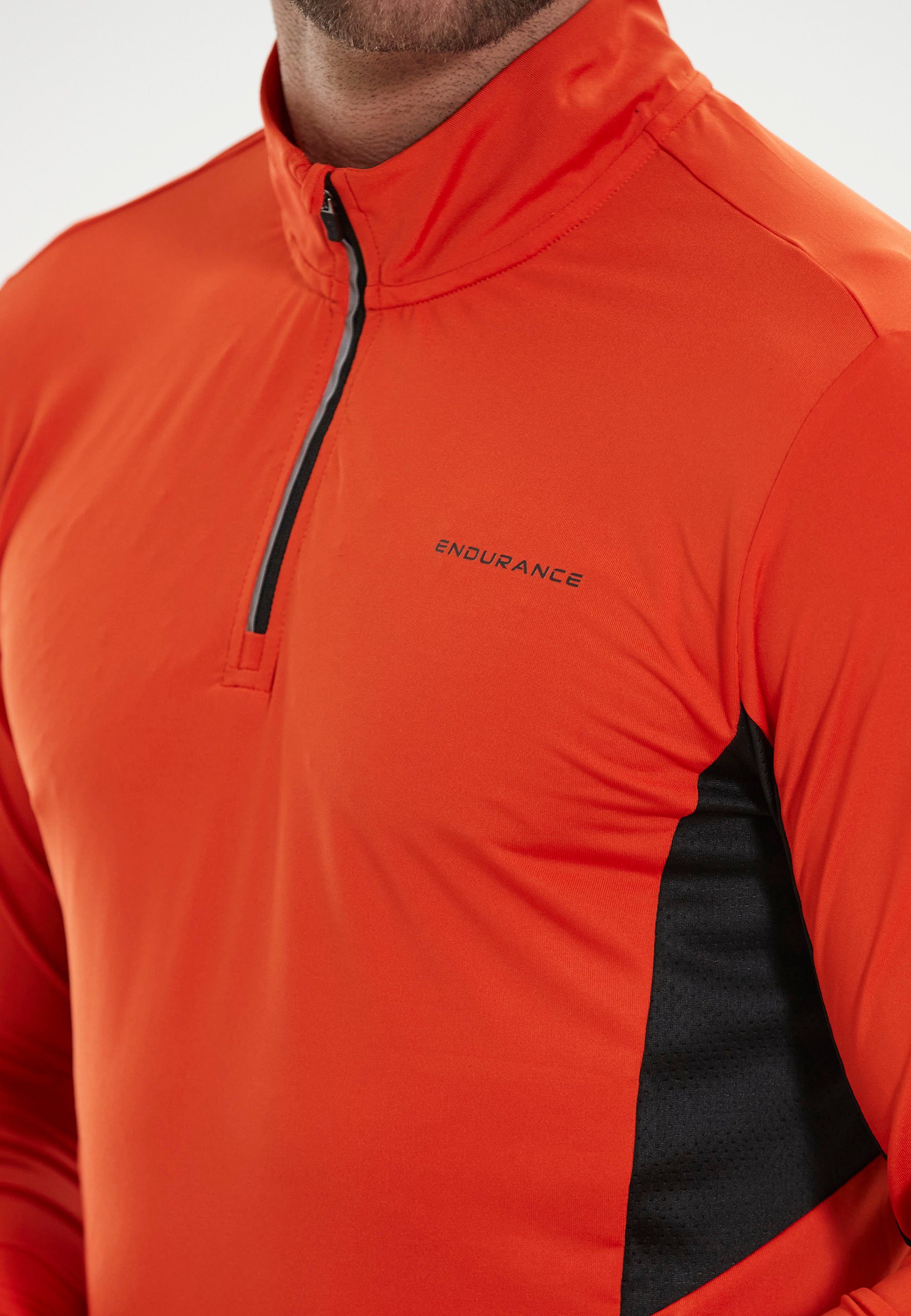 ENDURANCE Langarmshirt orange LANBARK mit (1-tlg) hochwertiger Sportausstattung