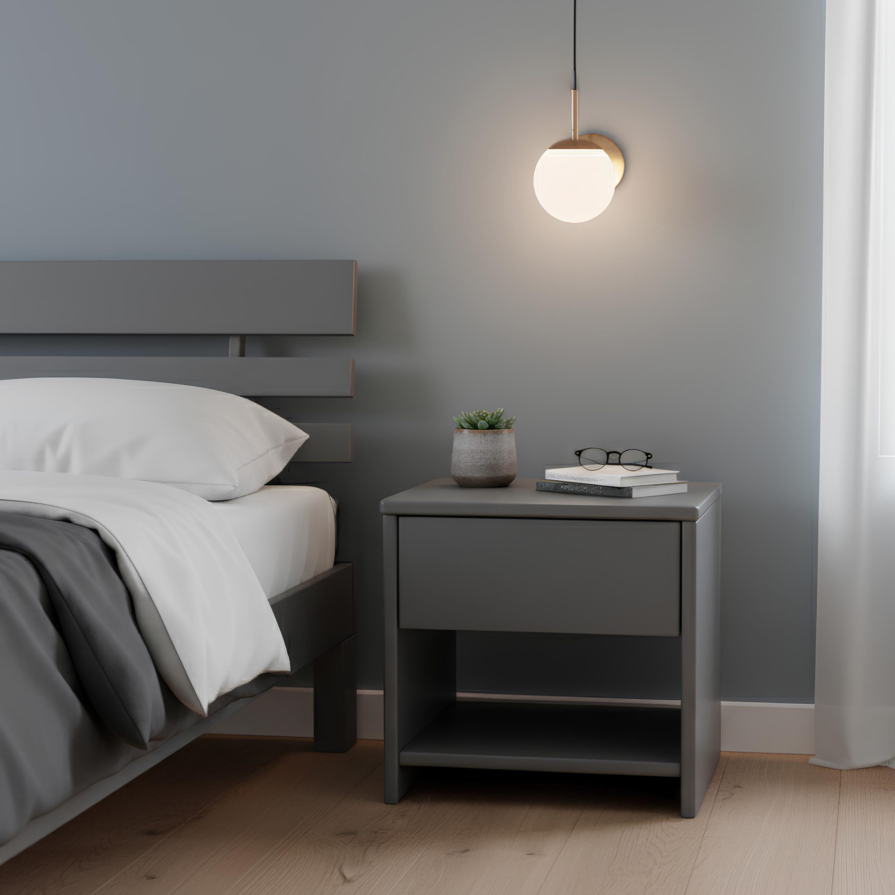 Krok Wood Nachttisch Julia aus Massivholz in Buche (farbig lackiert)