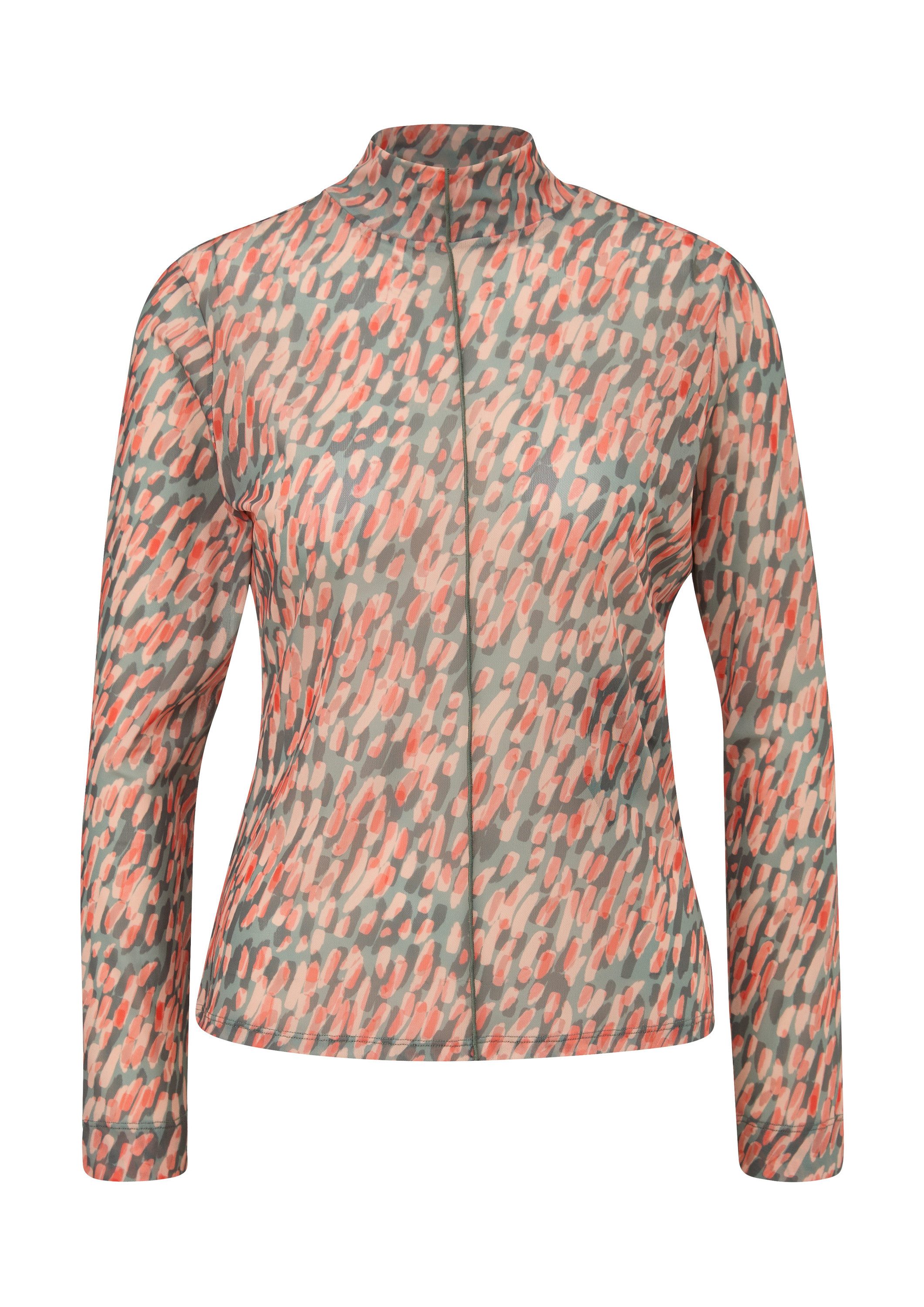 comma Langarmshirt T-Shirt Longlseeve aus leichtem Mesh