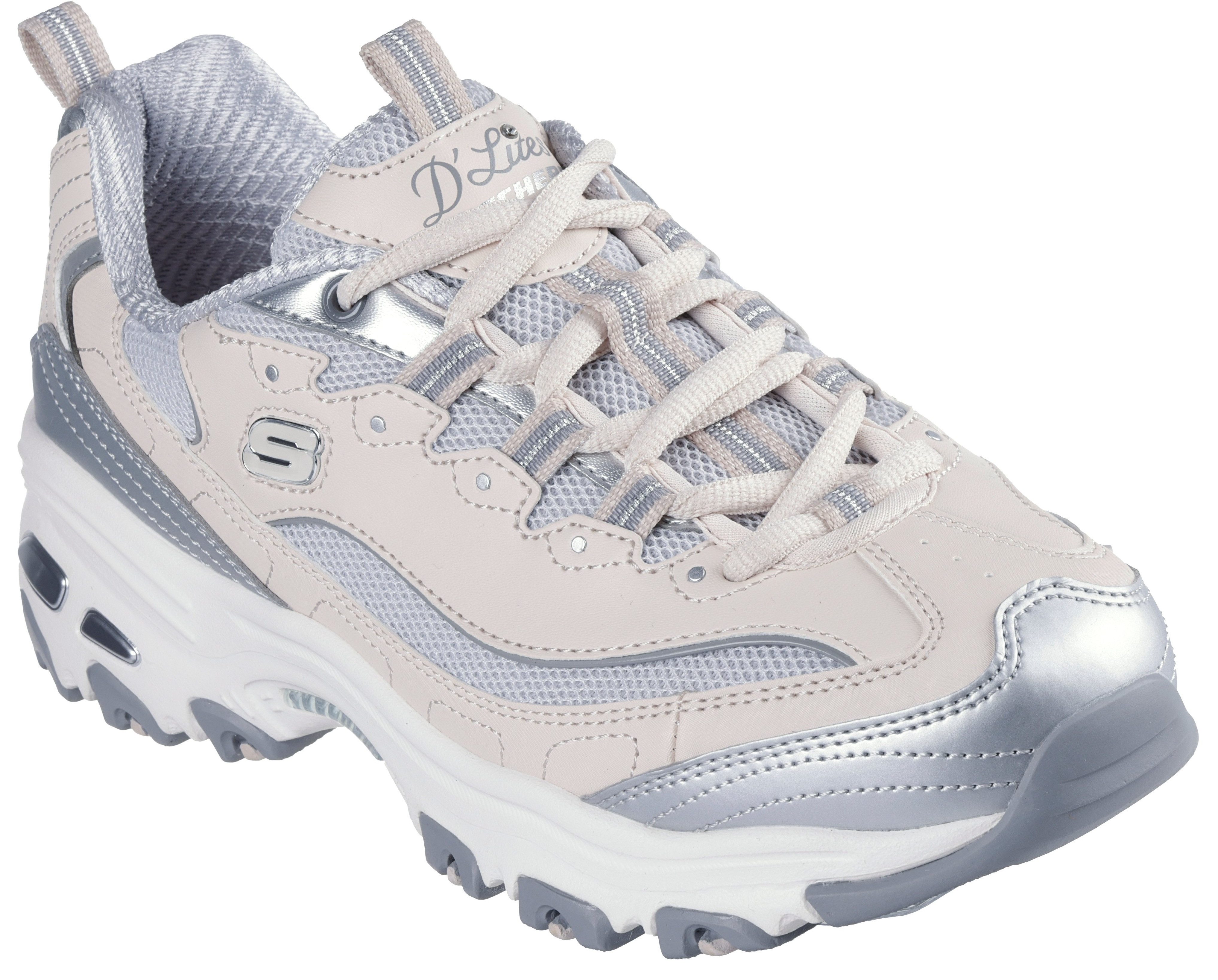 Skechers D'LITES-CHROMATIC Sneaker, Plateausneaker, Schnürschuh mit Metalli günstig online kaufen