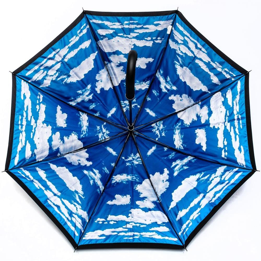 Luckyweather not just any other day Stockregenschirm Regenschirm Motiv WOLKEN Automatik Double Layer
