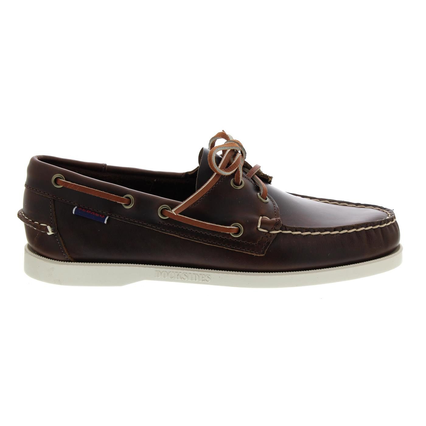 Sebago Docksides, Full-Grain Leather, Brown Oiled Waxy, Men 70000G0-90 Bootsschuh