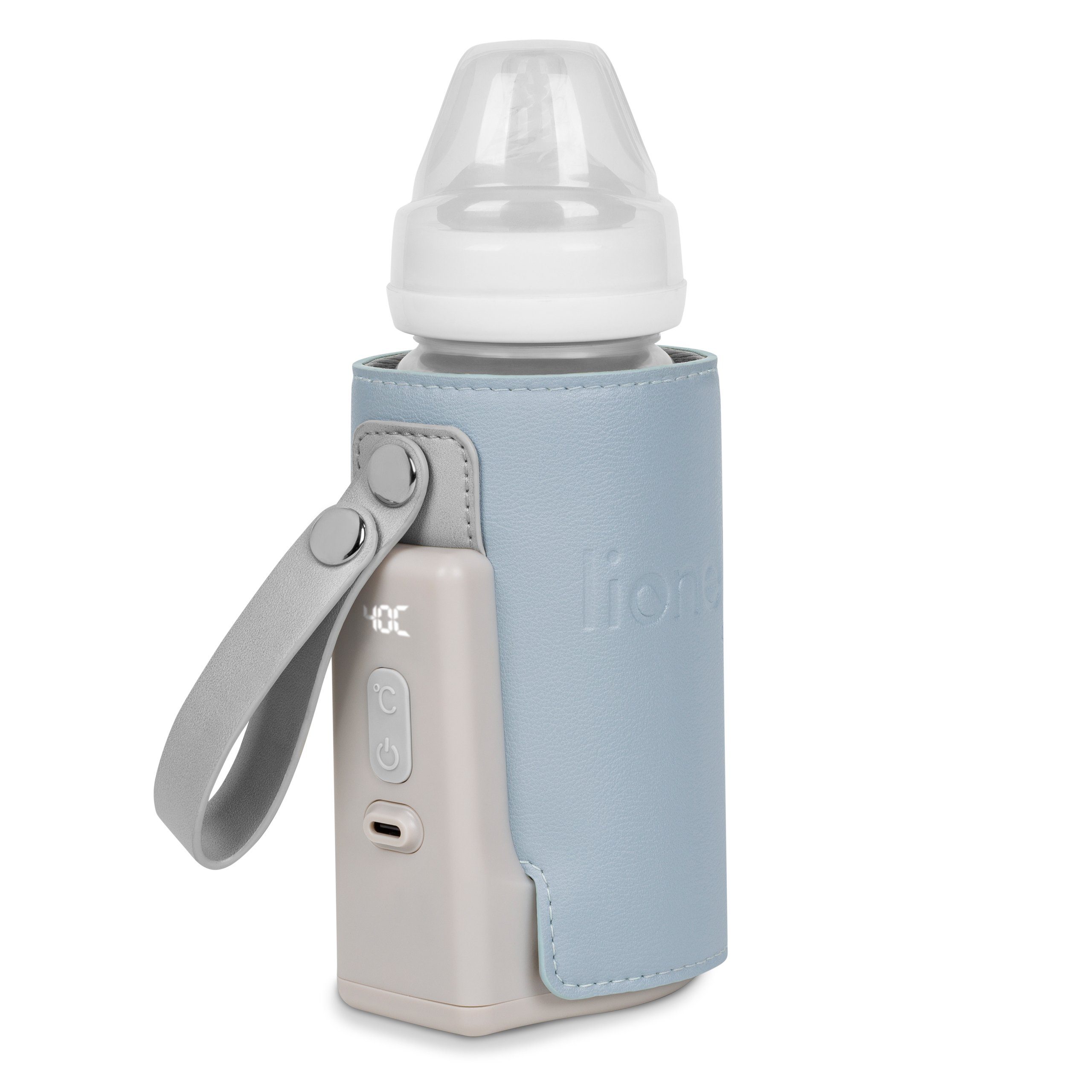 lionelo Babyflaschenwärmer THERMUP GO PLUS, Schnelles Erhitzen - 5 Temperaturen, 3000 mAh, USB