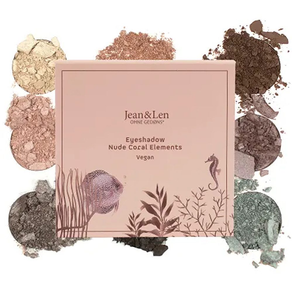 Jean & Len ohne Gedons* Lidschatten-Palette Jean&Len Lidschatten Palette Nude Coral Elements, 9-teilig - 9 g, Puder