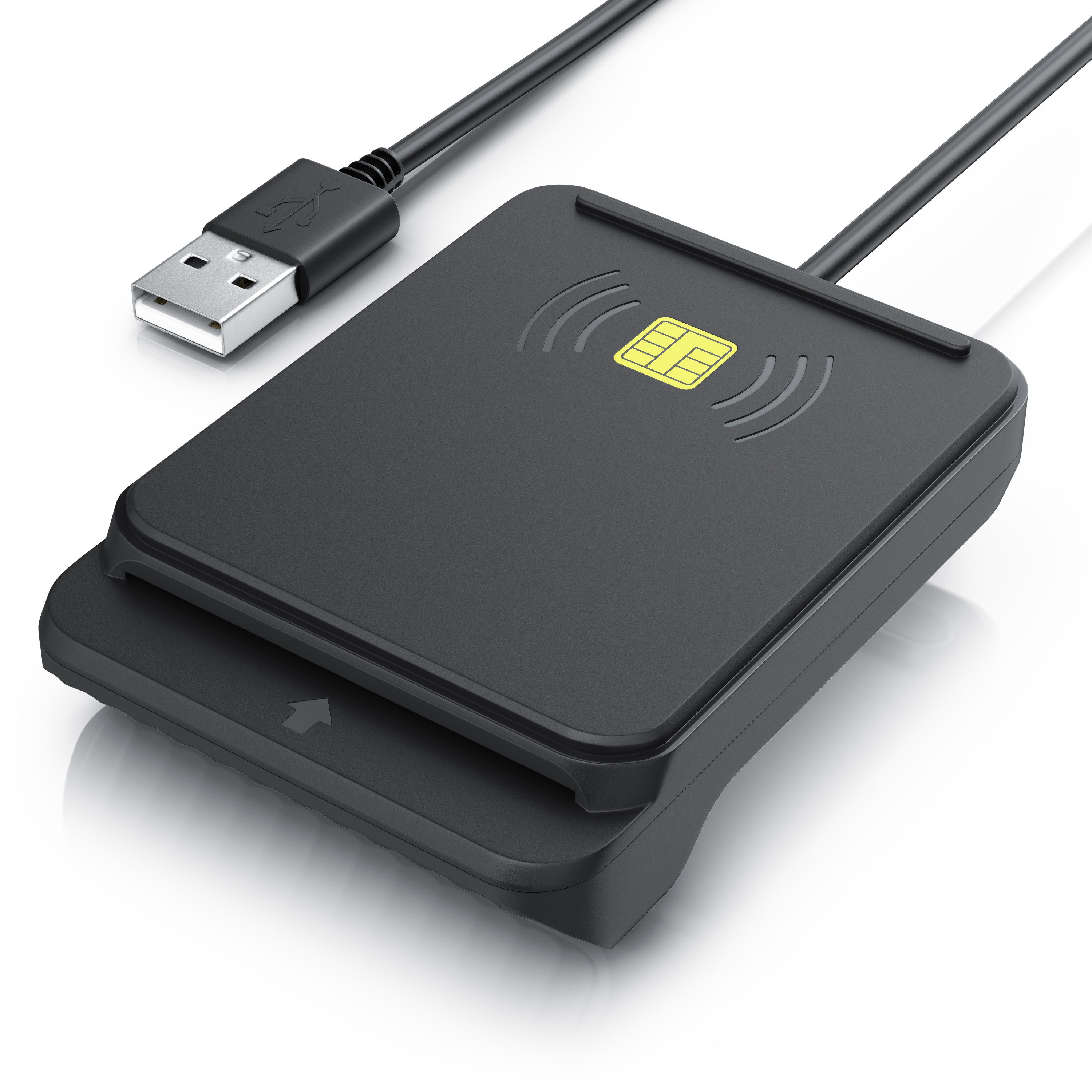 CSL Speicherkartenleser USB SmartCard Reader / Chipkartenleser, Dual mode: NFC & Kartenslot, Cardreader, Kartenlesegerät, kompatibel mit Mac OS X & Windows 7-11