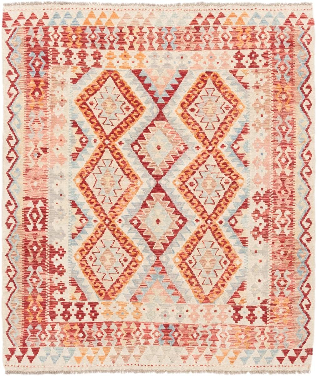 Orientteppich Kelim Afghan 167x187 Handgewebter Orientteppich, Nain Trading, rechteckig, Höhe: 3 mm