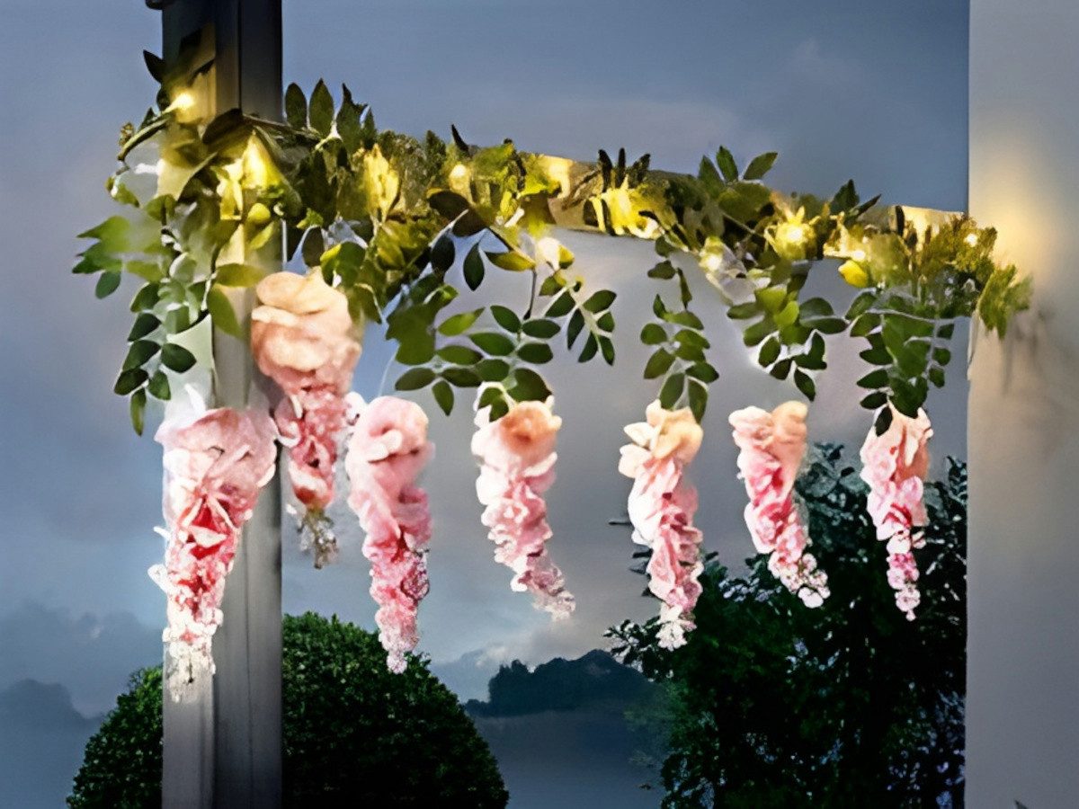 Weltbild LED-Hängeleuchte LED-Lichter-Girlande Blau-Regen "Alba" günstig online kaufen