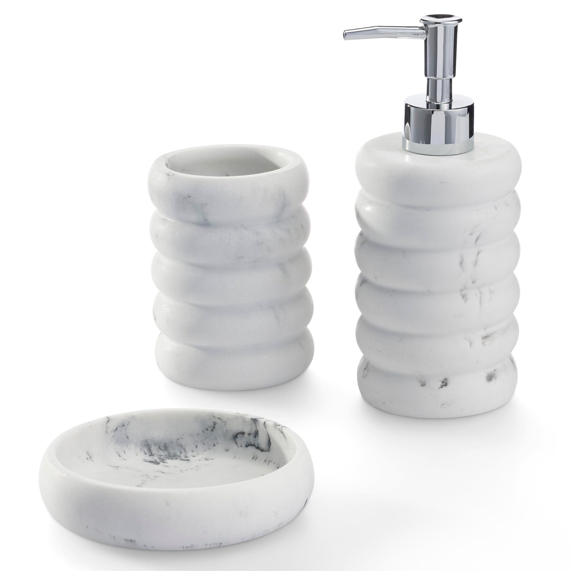 Badaccessoire-Set Badezimmer Seifenspender Set - 3er Set Badezimmer Accessoire
