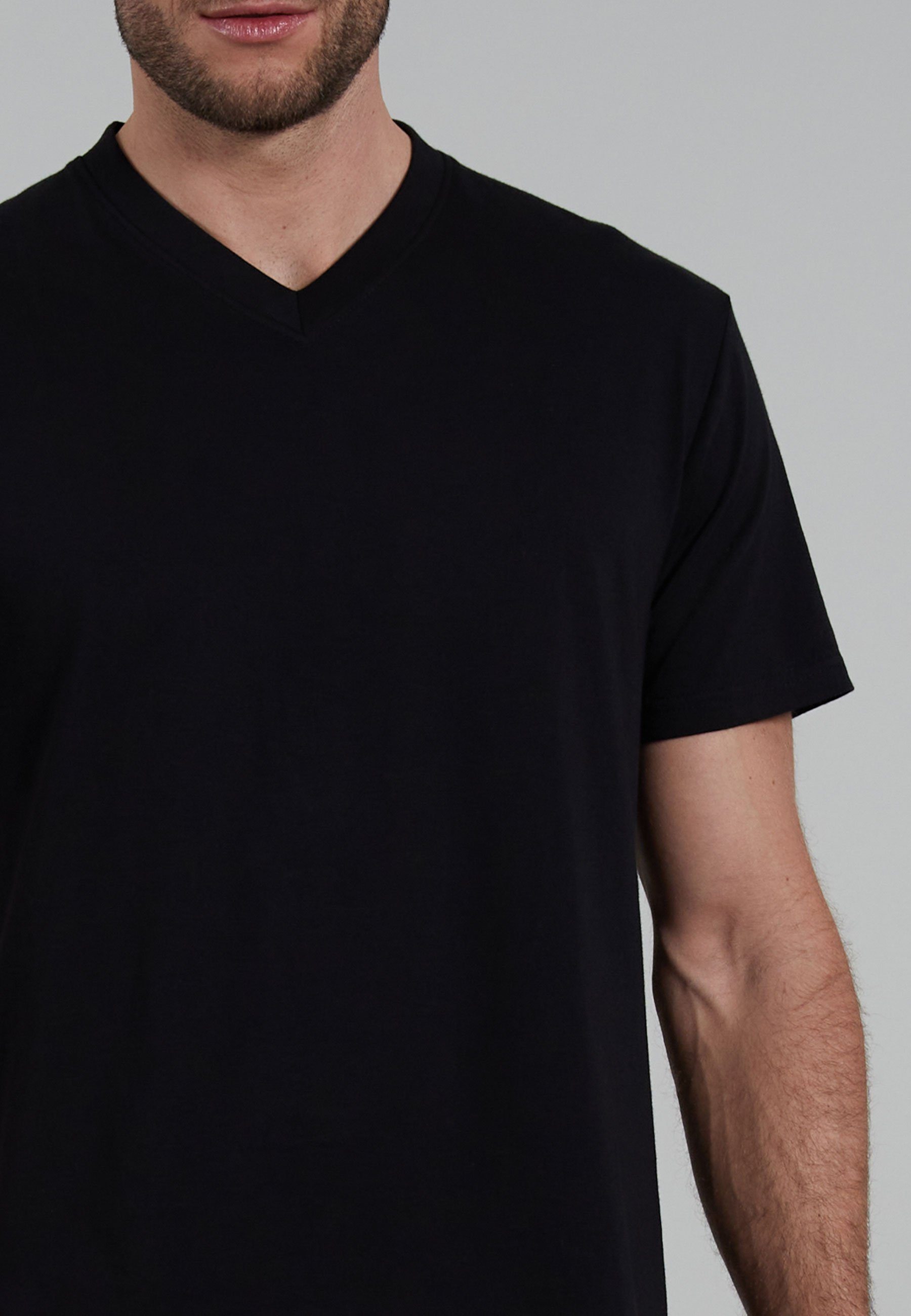 GÖTZBURG Unterziehshirt GÖTZBURG Herren Unterhemd schwarz uni 2er Pack (2-St)