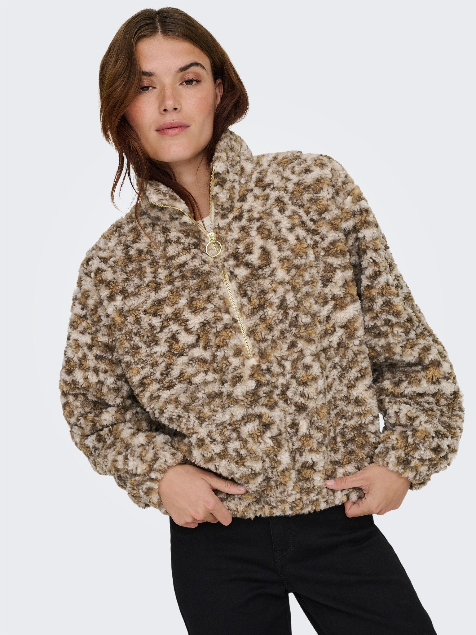 ONLY Sweatjacke ONLXENA L/S TEDDY BOX SWT günstig online kaufen