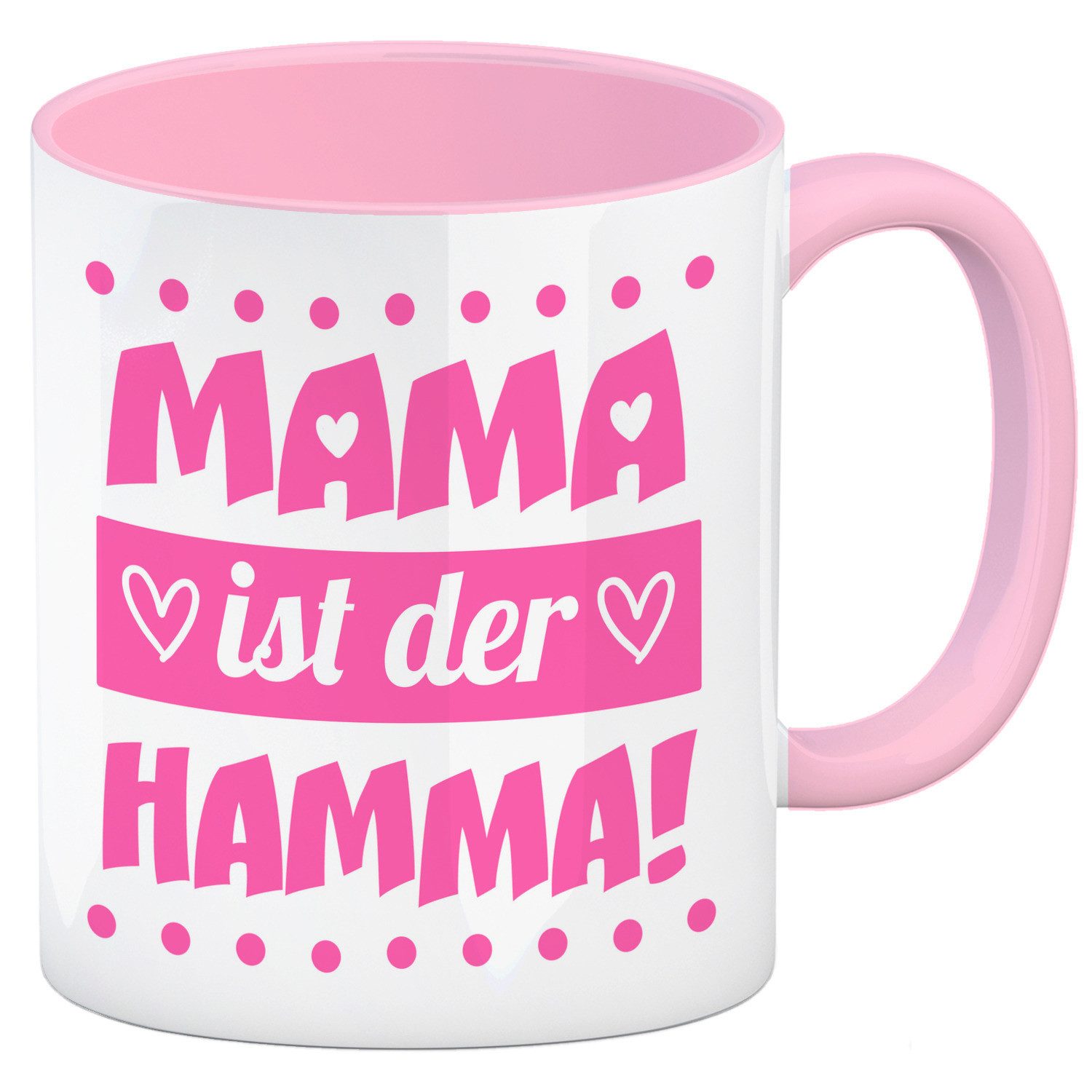 Tasse Mama ist der Hamma Kaffeebecher in rosa zum Muttertag in rosa
