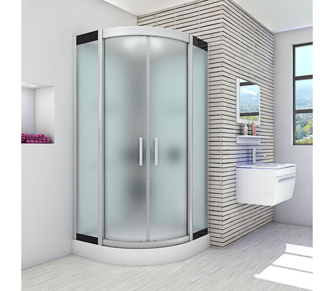 Thumbnail - AcquaVapore Komplettdusche Fertigdusche Dusche D58-00M0 Weiß 80x80, Sicherheitsglas ESG, inklusive Duschwanne