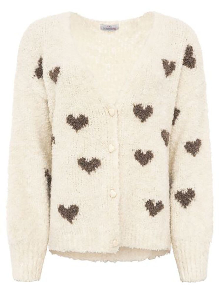 Zwillingsherz Cardigan "Herzen" mit Wollanteil, Herzen und Knöpfen