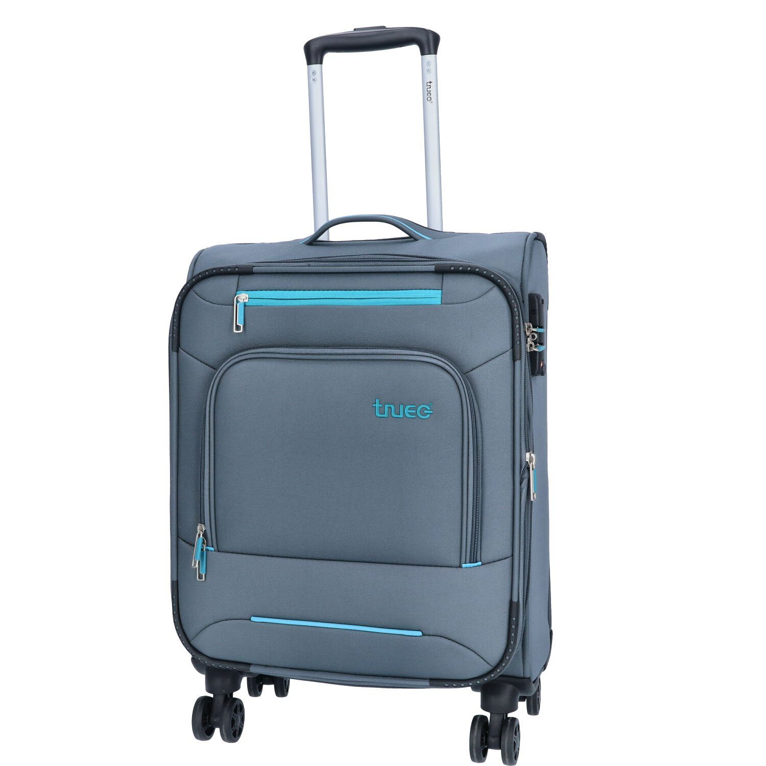 TheTrueC Koffer TheTrueC 4-Rad Trolley 55cm Grey-Blue Palma grey, 4 Rollen günstig online kaufen