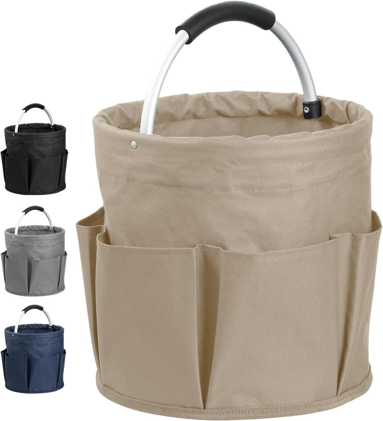 FELIXLEO Aufbewahrungsbox Werkzeugkorb Faltbare Aufbewahrungsbox Tasche Camping Khaki 28x28cm (1 St)