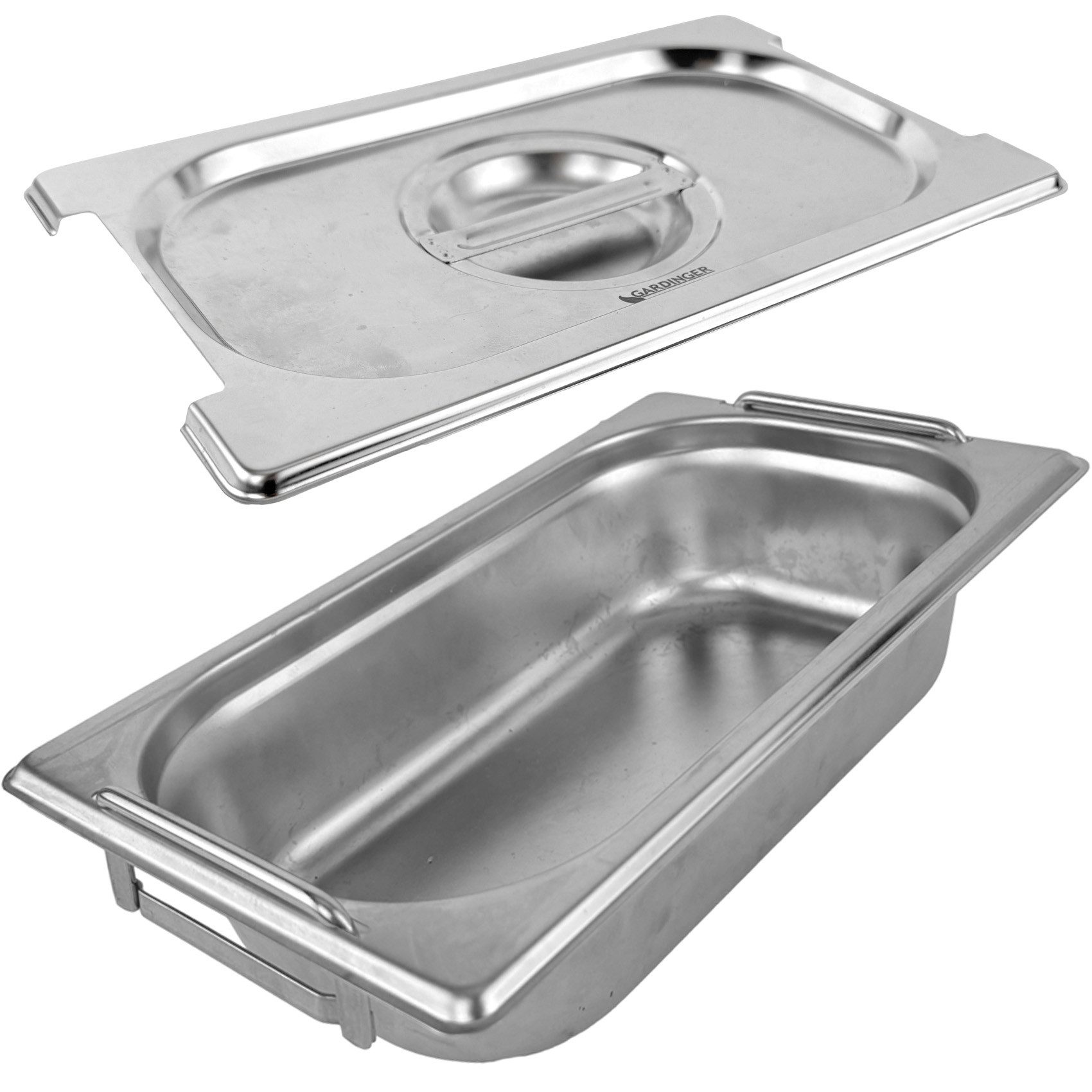 GARDINGER Aufbewahrungssystem GARDINGER GN-Behälter 1/4 65 mm tief Gastronormbehälter Set mit Deckel, Edelstahl