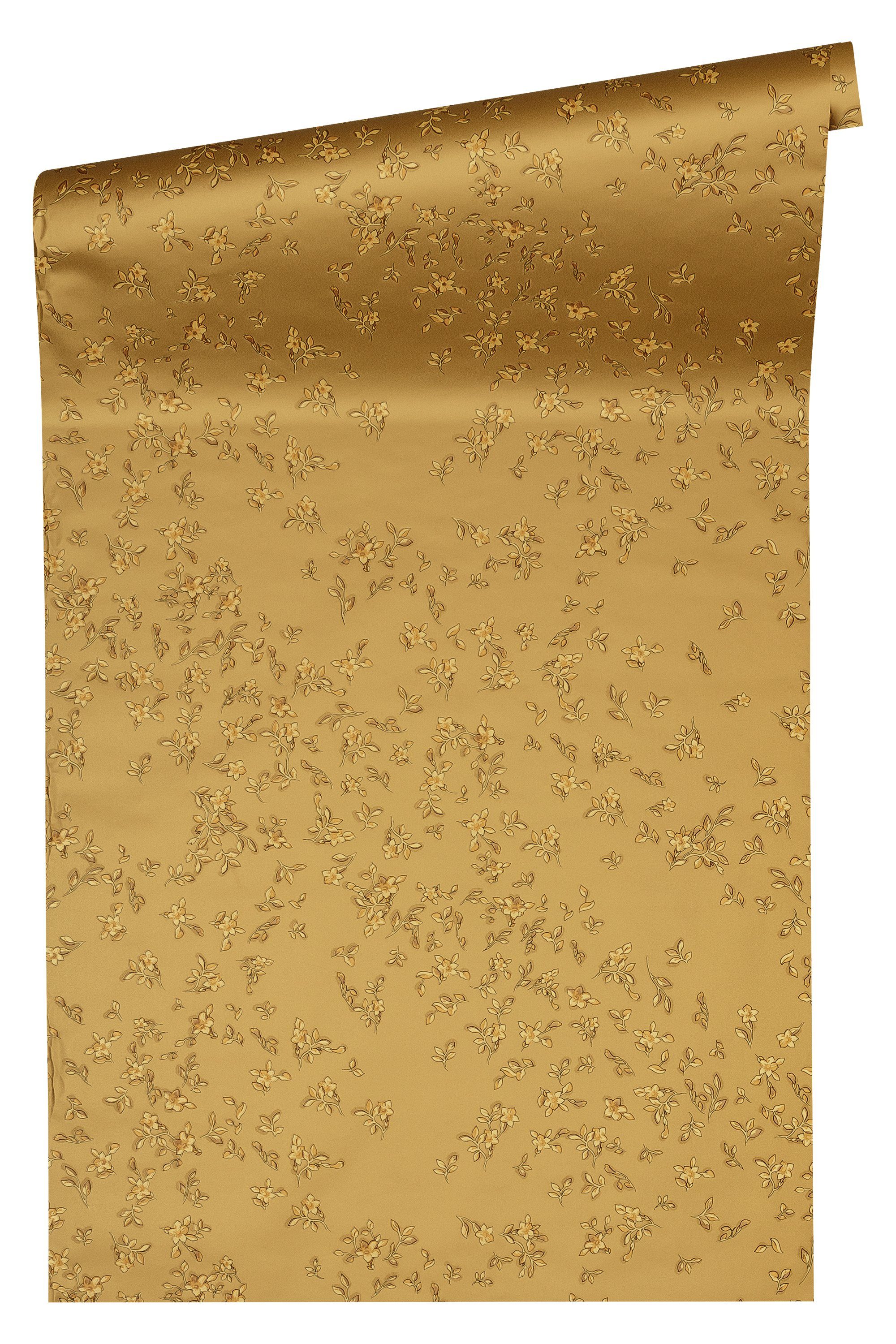 Versace Vliestapete Versace wallpaper Versace 4, Florale Tapete, gold 935853