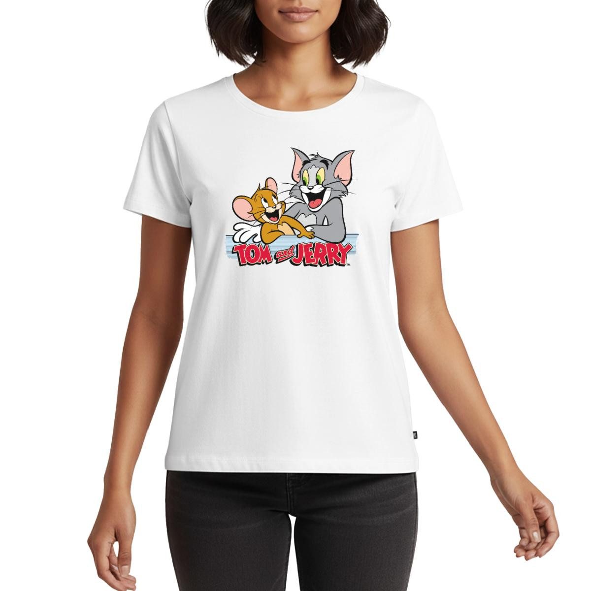 T-Shirt Tom Und Jerry Fröhliche Freunde Frauen Premium T-Shirt