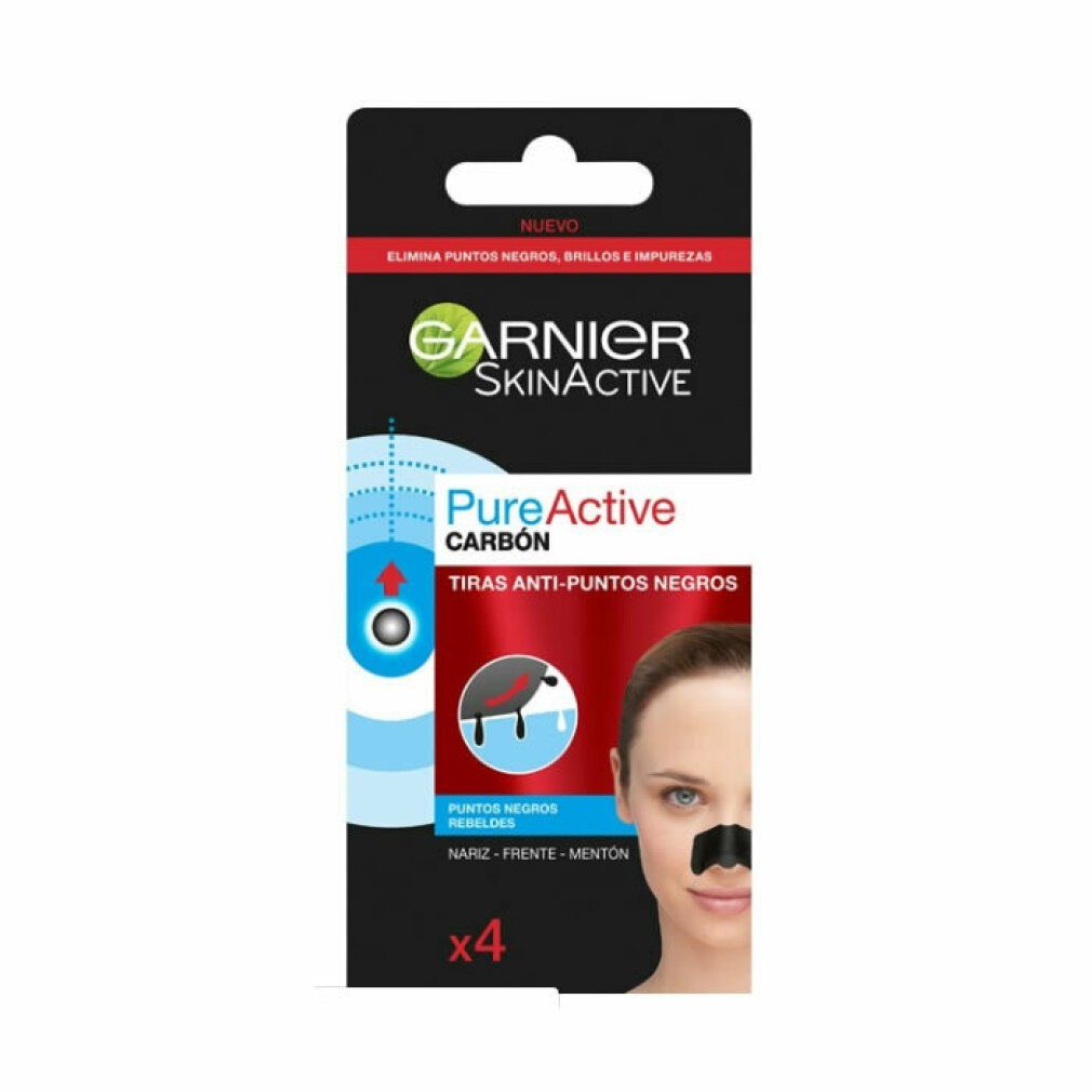 GARNIER Gesichtsmaske Haut Active Facestrips Hautklar Nosestrips Kohle, 4 St