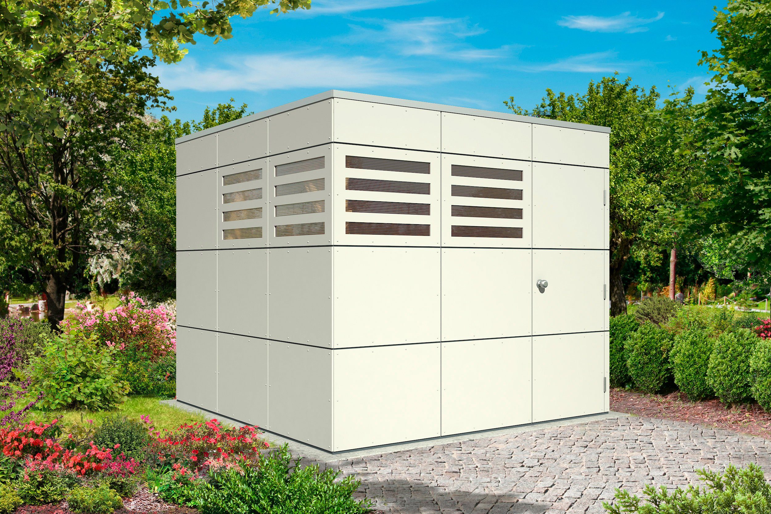 Skanholz Gartenhaus CrossCube Melbourne 3, BxT: 253x253 cm