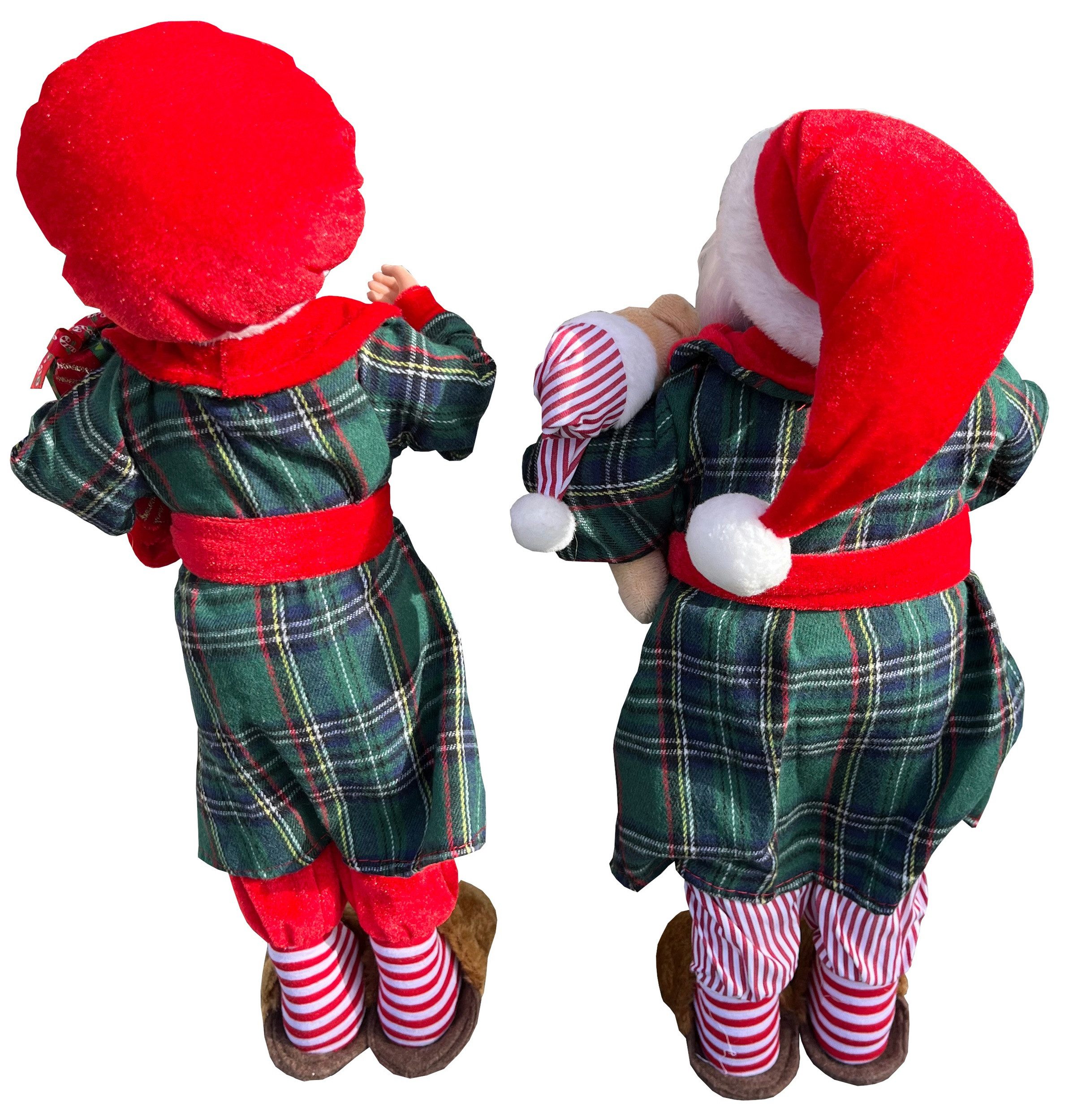 foolonli Weihnachtsmann Mr u. Mrs Clause 1 Paar rot Dekofigur Weihnachten Adventsdeko stehend