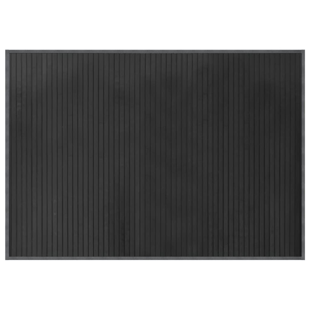 vidaXL Teppich Teppich Rechteckig Grau 70x100 cm Bambus, Rechteckig günstig online kaufen