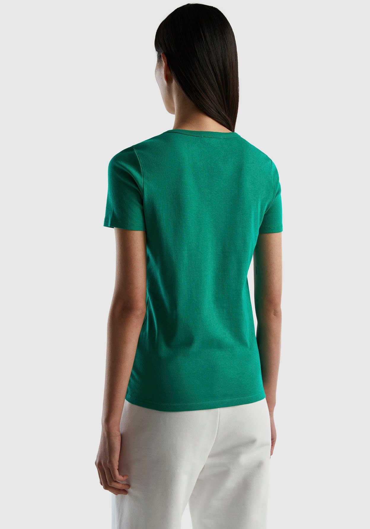 T-Shirt of Druck (1-tlg) United Colors Benetton glitzerndem mit