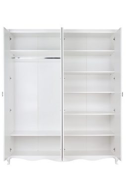 Interdesign24 Kleiderschrank Vittore (4-türig, inkl. LED-Beleuchtung und 2 Spiegeltüren) in Weiss