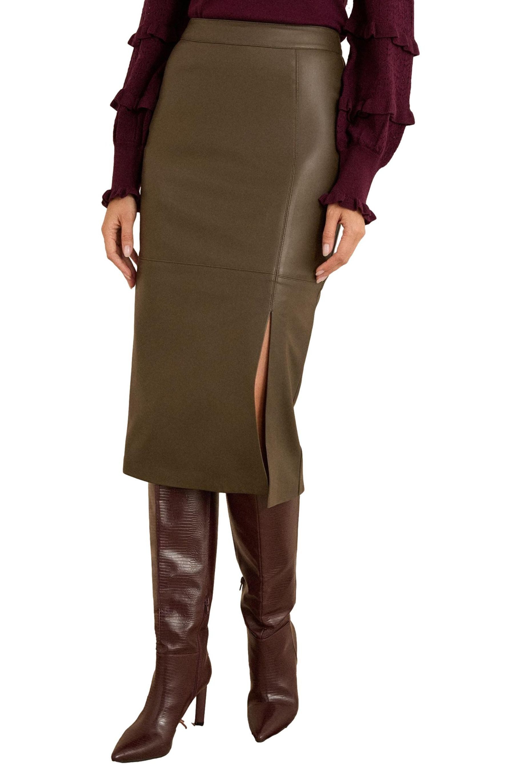 Love & Roses Midirock Love & Roses Midirock aus Kunstleder, Regular (1-tlg) günstig online kaufen