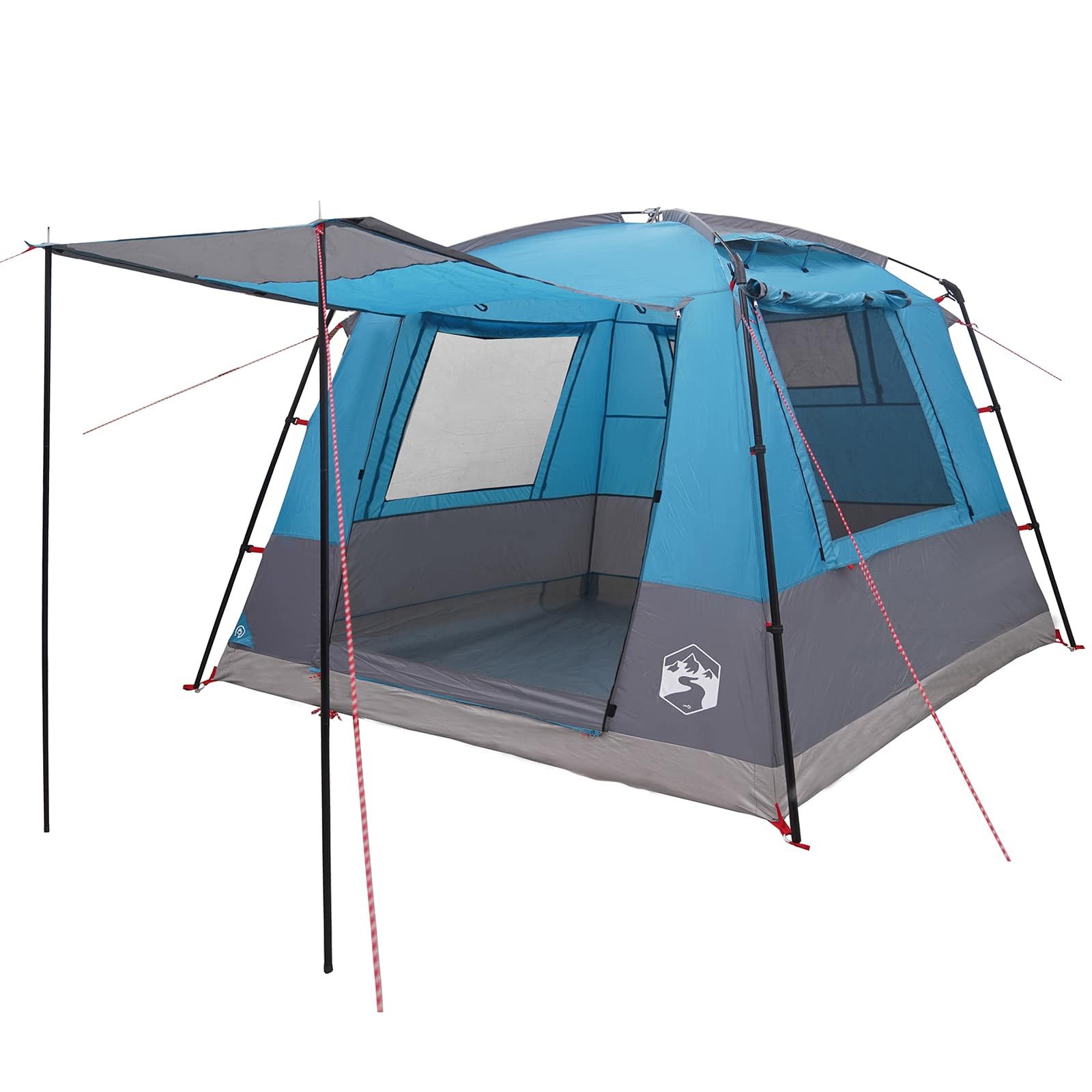 vidaXL Kuppelzelt Partyzelt 10 Personen Blau 185T Polyester mit PU-Beschichtung, (1 tlg)
